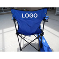 Folding Beach Camping Folding Arm Chair with 2 Cup Holders & Carrying Case